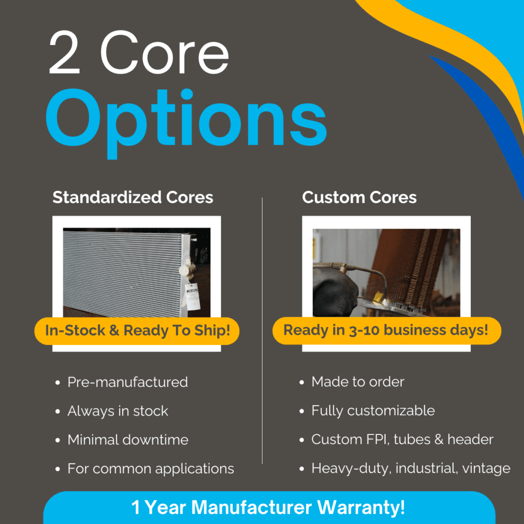 Copper Brass Core Options