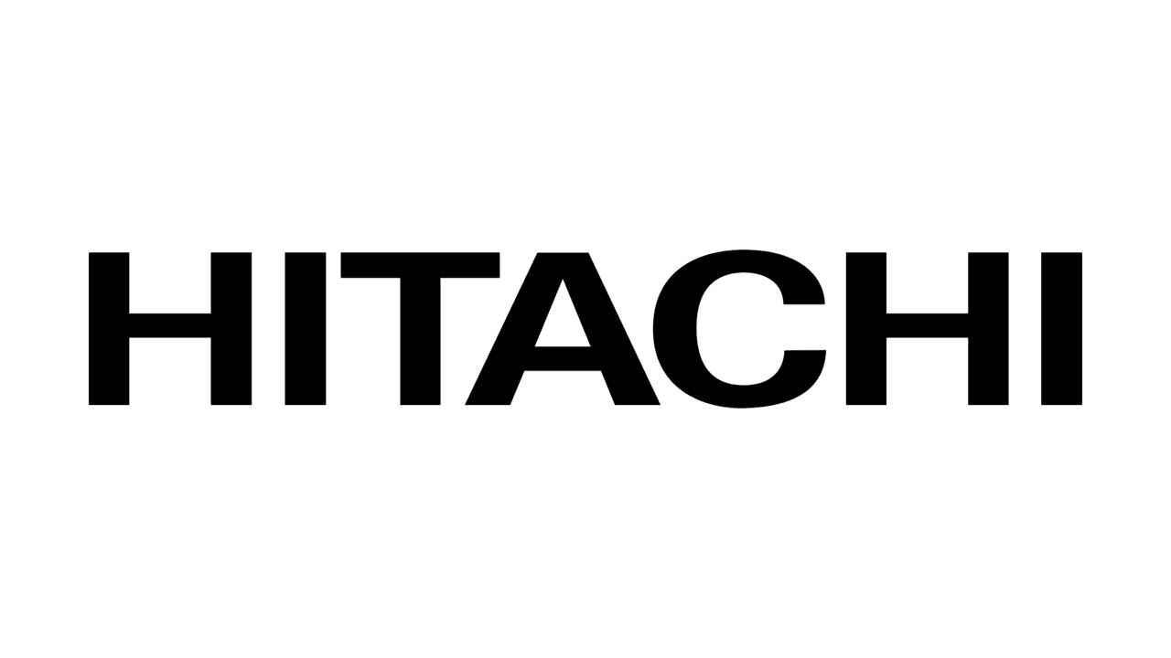 hitachi logo black and white