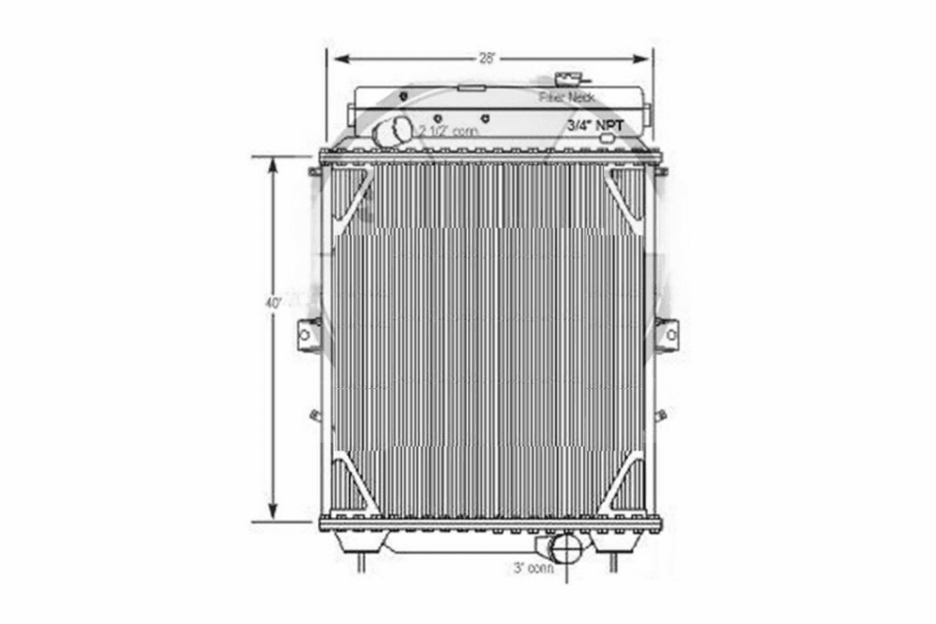 Kenworth T600/T800 Radiator (3″ bottom connection)